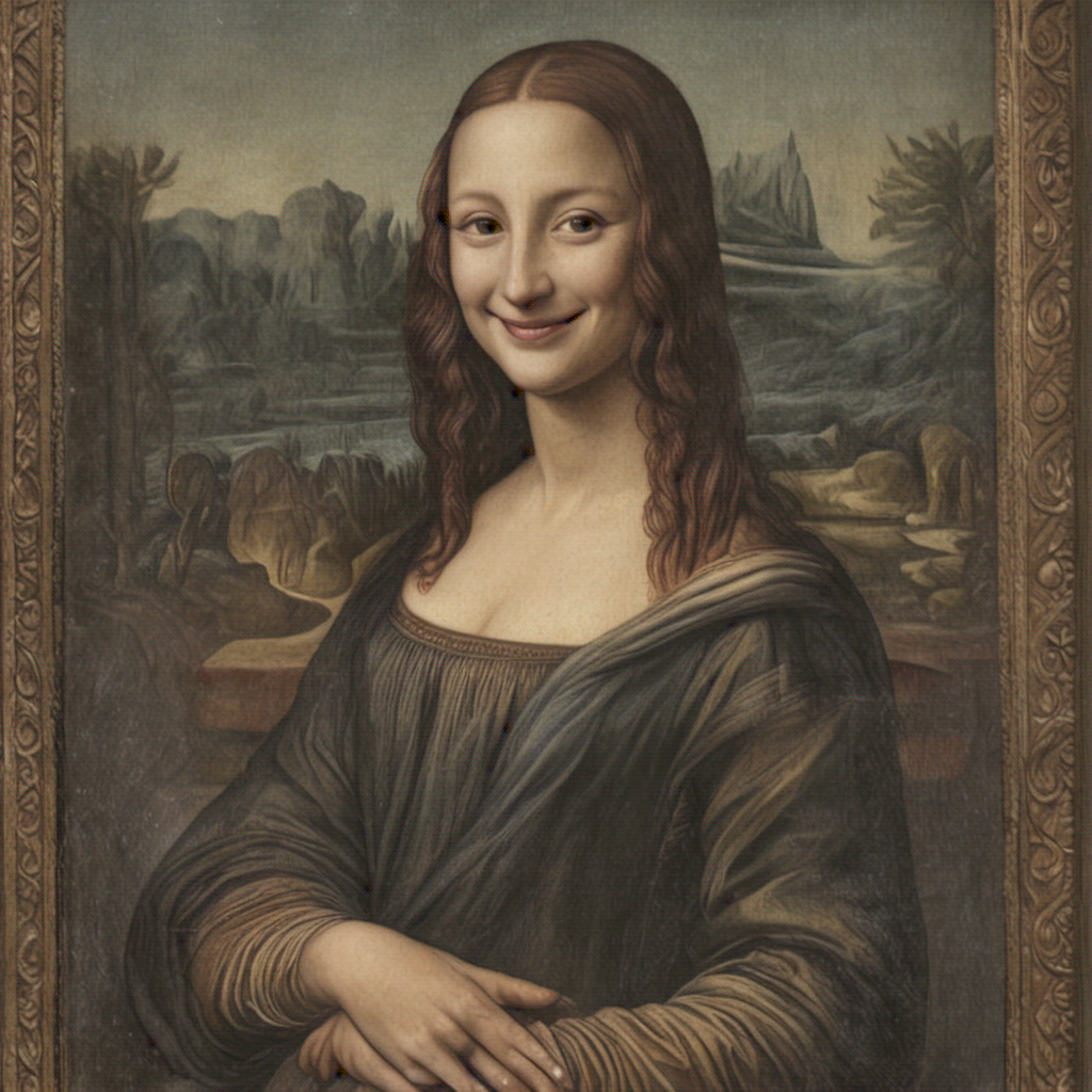 Mona Lisa smiling